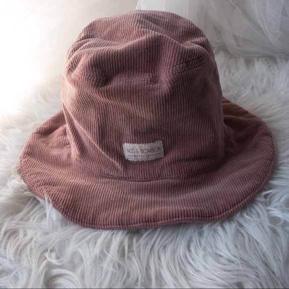 MUS & BOMBON THOMSO Hat Rose Pink Corduroy Made in Portugal - Picture 1 of 9